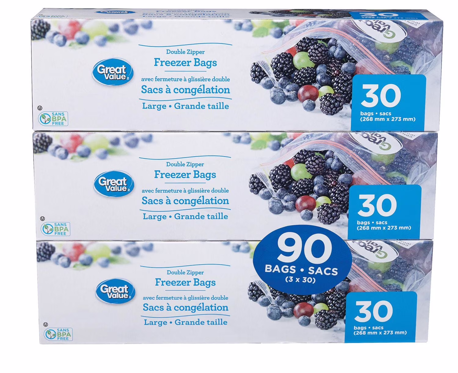 Great value pl gv grand sac 3x30