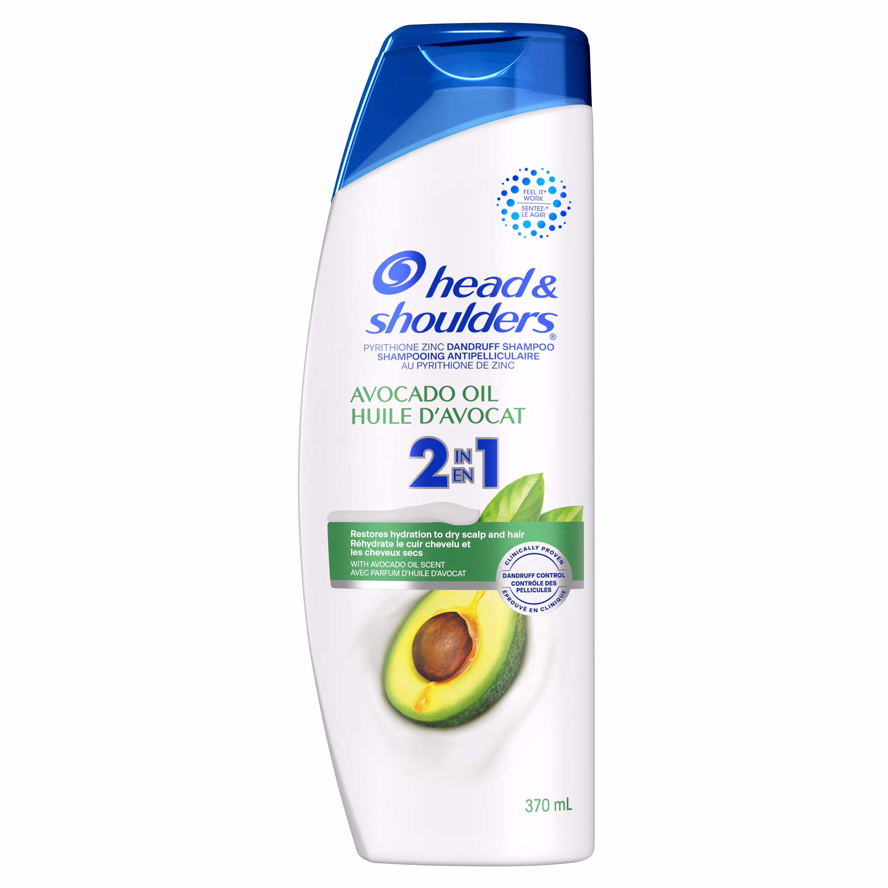 Head & shoulders huile d'avocat 2 en 1 shampooing et revitalisant antipelliculaire
