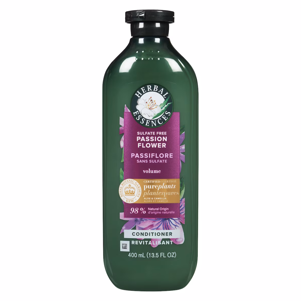 Revitalisant volumisant sans sulfate à la passiflore, avec huile de camélia et aloès certifiés, pour tous les types de cheveux, particulièrement les cheveux fins