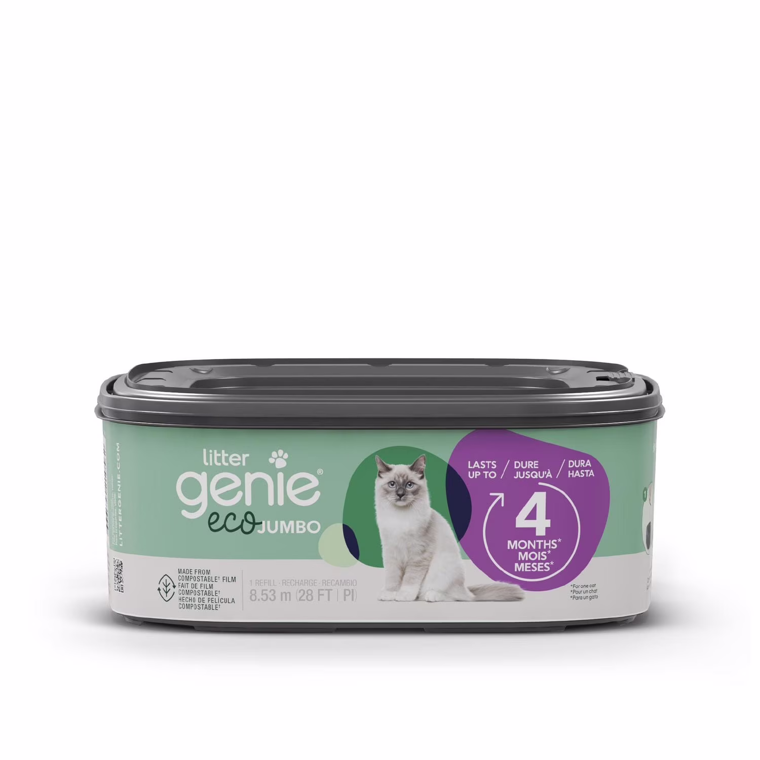 Recharge litter genie eco jumbo - 1 pk - film compostable