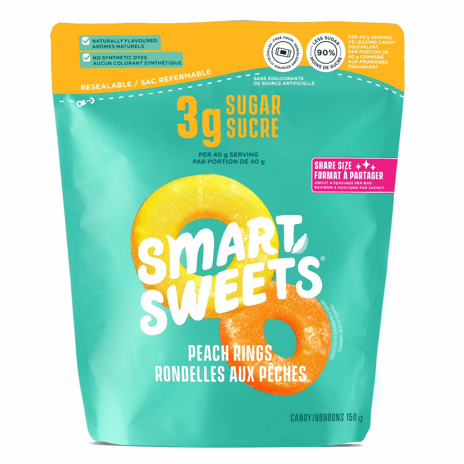 Smartsweets. rondelles aux peches.