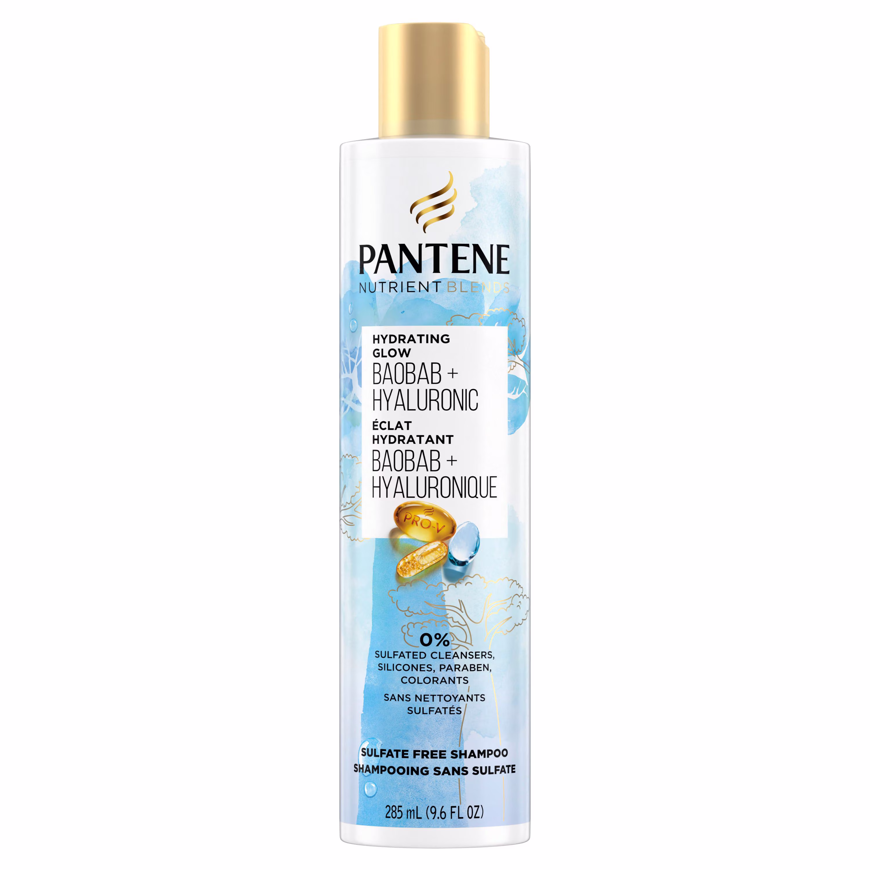 Shampooing éclat hydratant sans sulfate ni silicones avec essence de baobab