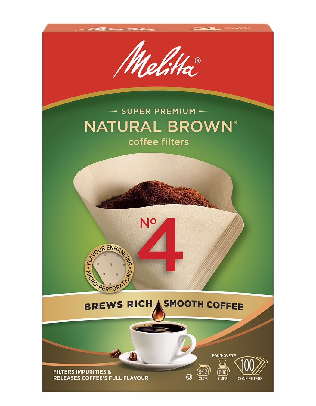 Melitta #4 filtre à café conique