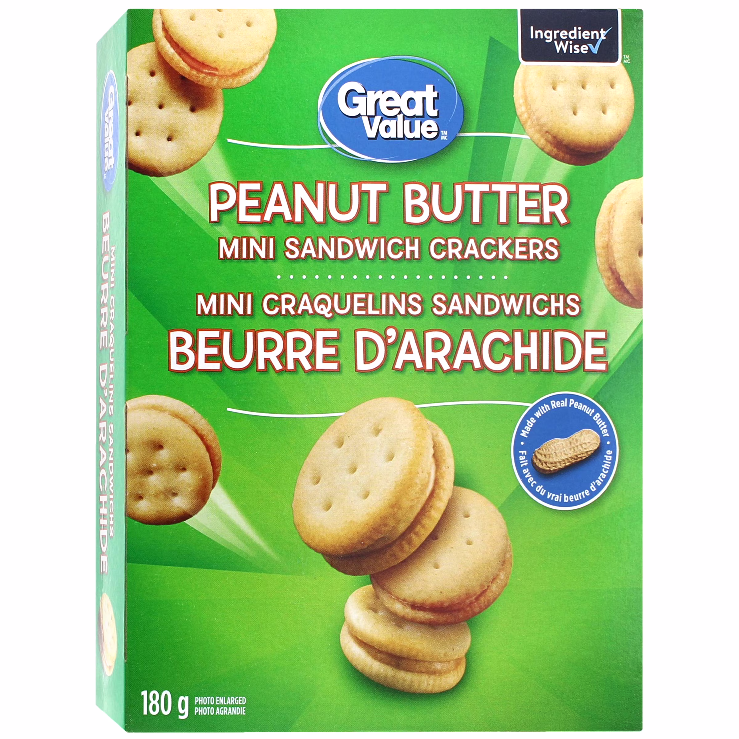 Mini craquelins sandwichs beurre darachide great value