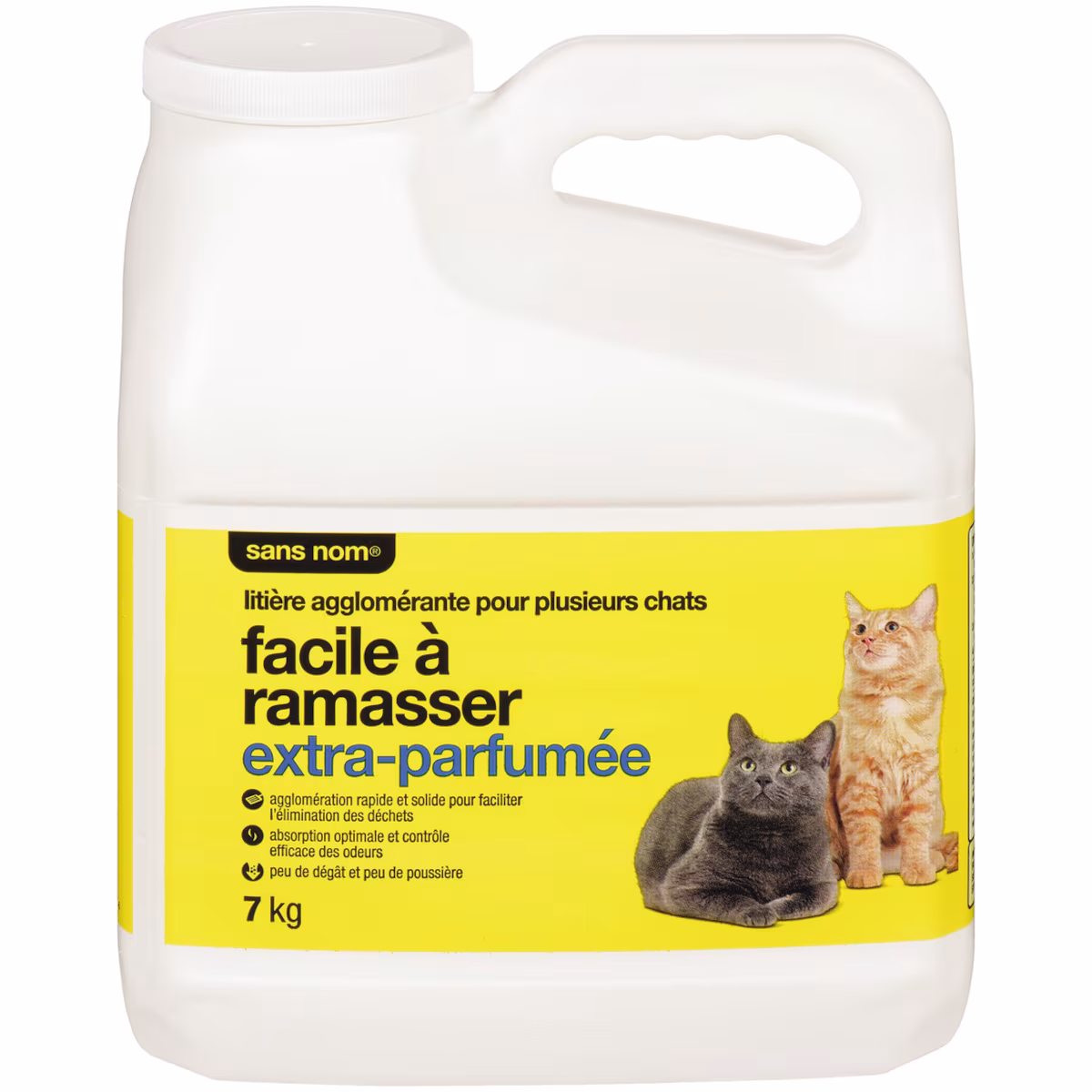 Litière agglomérante pour plusieurs chats facile à ramasser, extra-parfumée