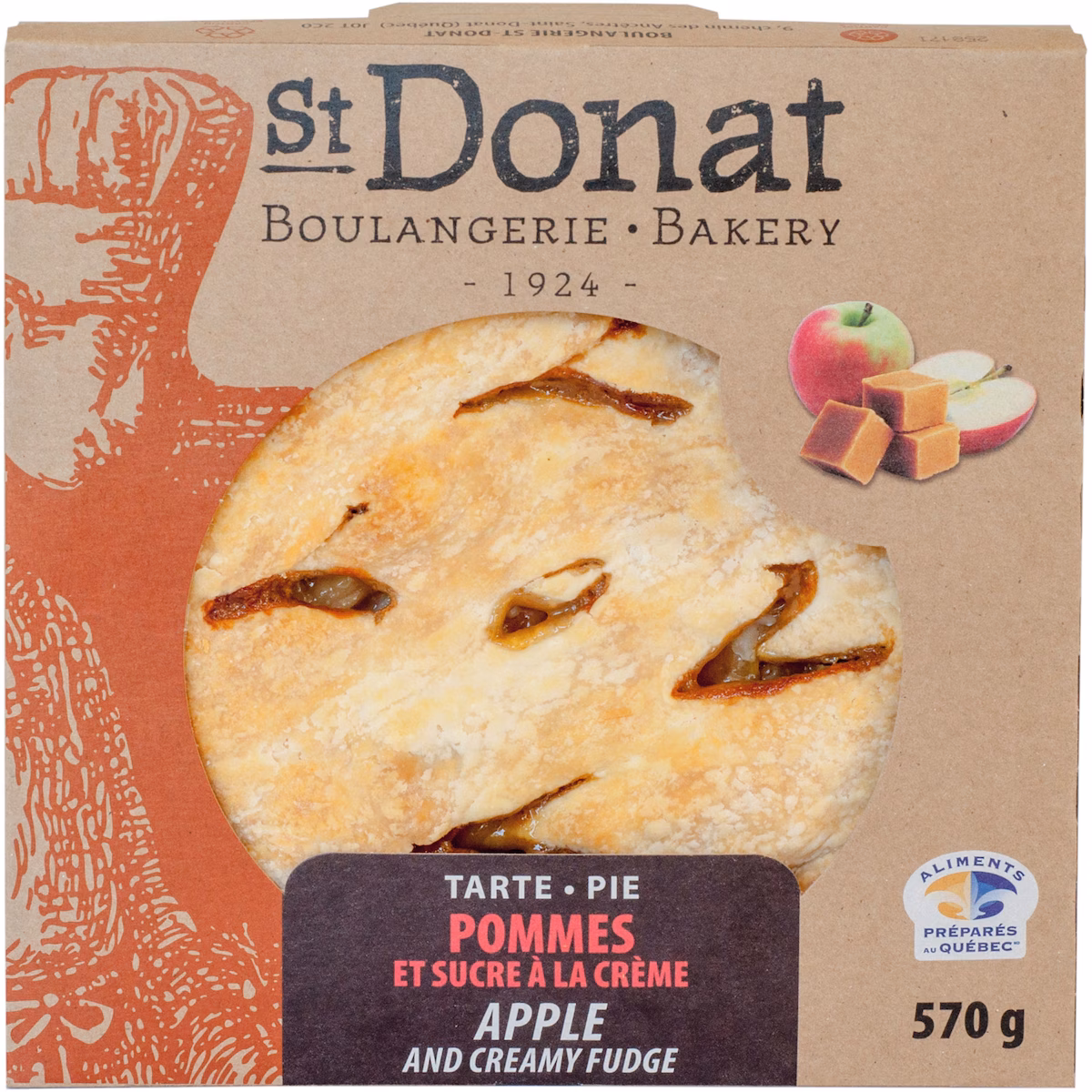 Tarte aux pommes et au fudge crémeux