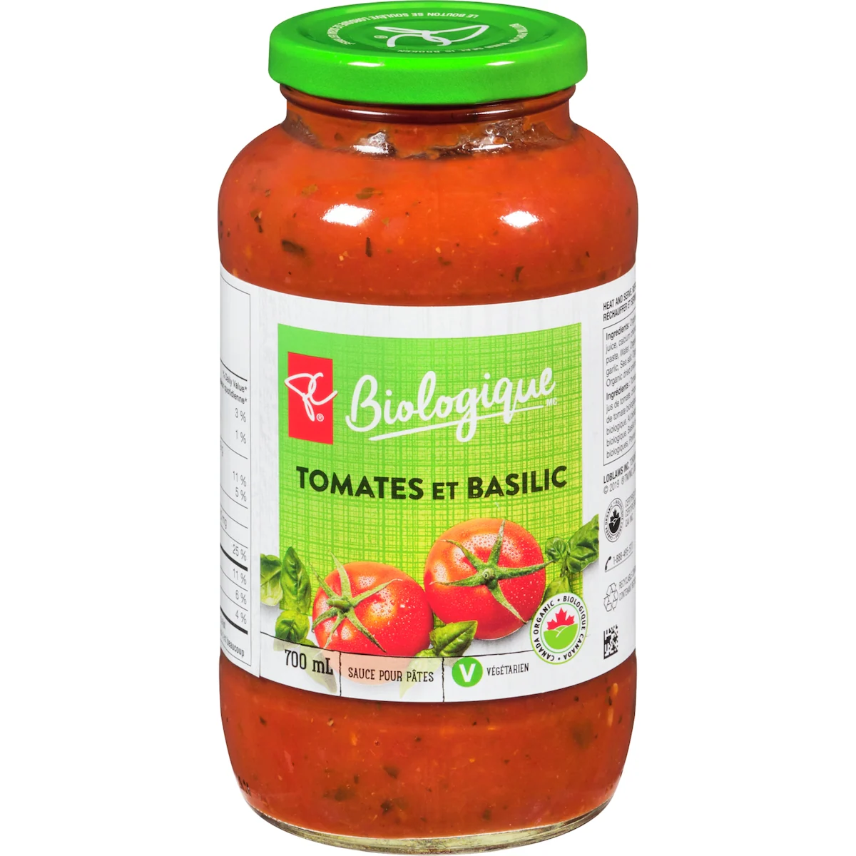 Sauce pour pâtes tomate basilic
