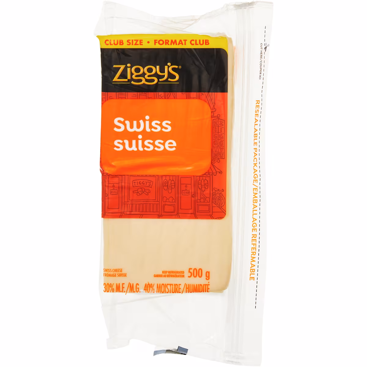 Fromage suisse en tranches, Format Club