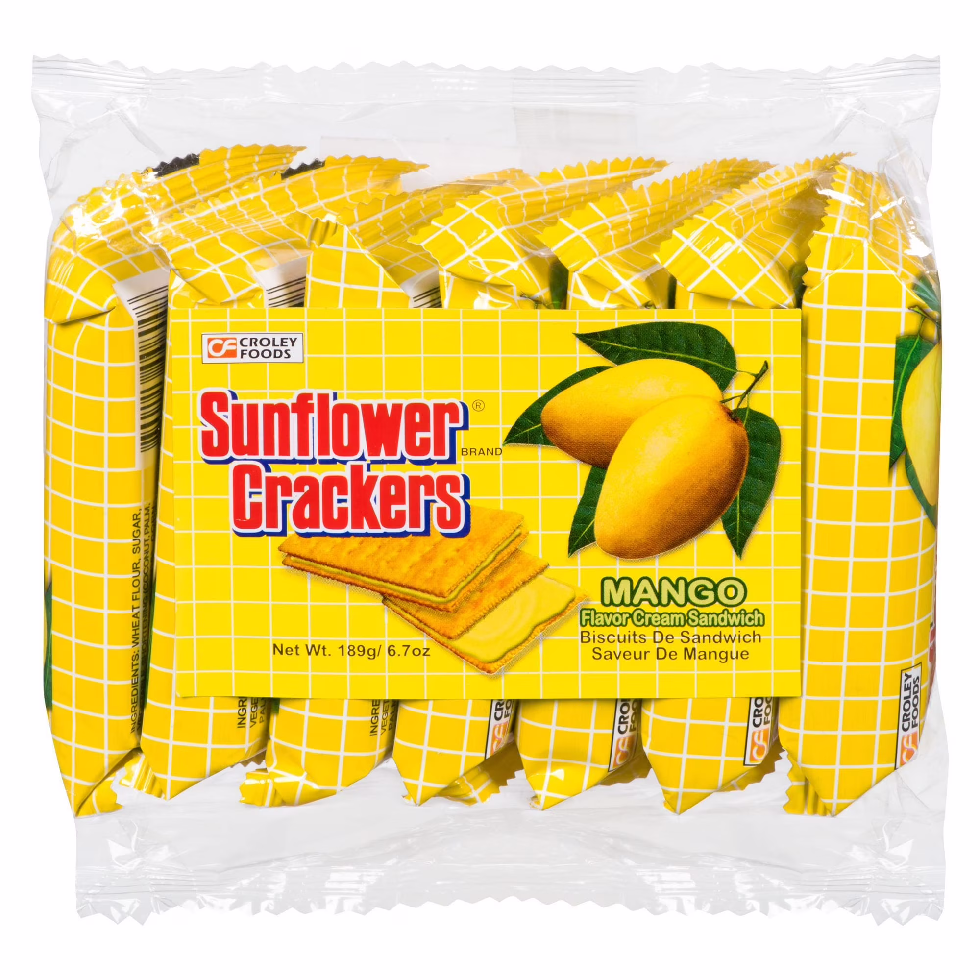 Crackers au tournesol saveur mangue crème sandwich  par paquet