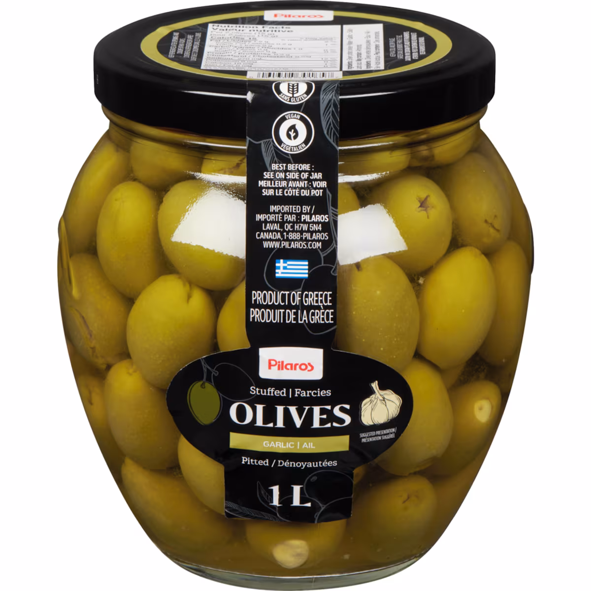 Olives vertes farcies à lail