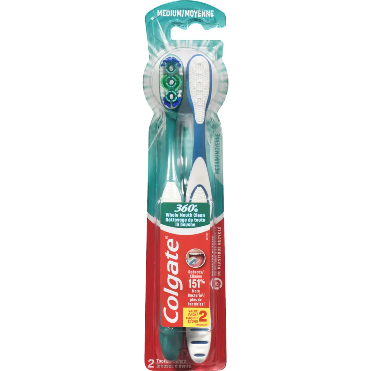 Paquet Écono De 2Brosses À Dents Moyennes