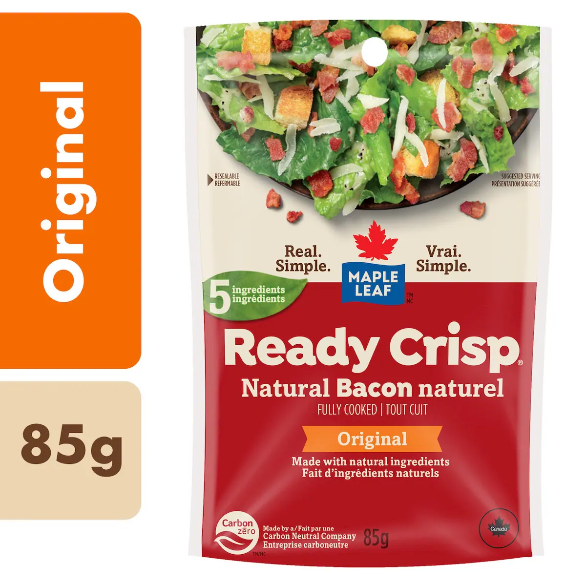 Miettes de bacon naturel tout cuit Ready Crisp