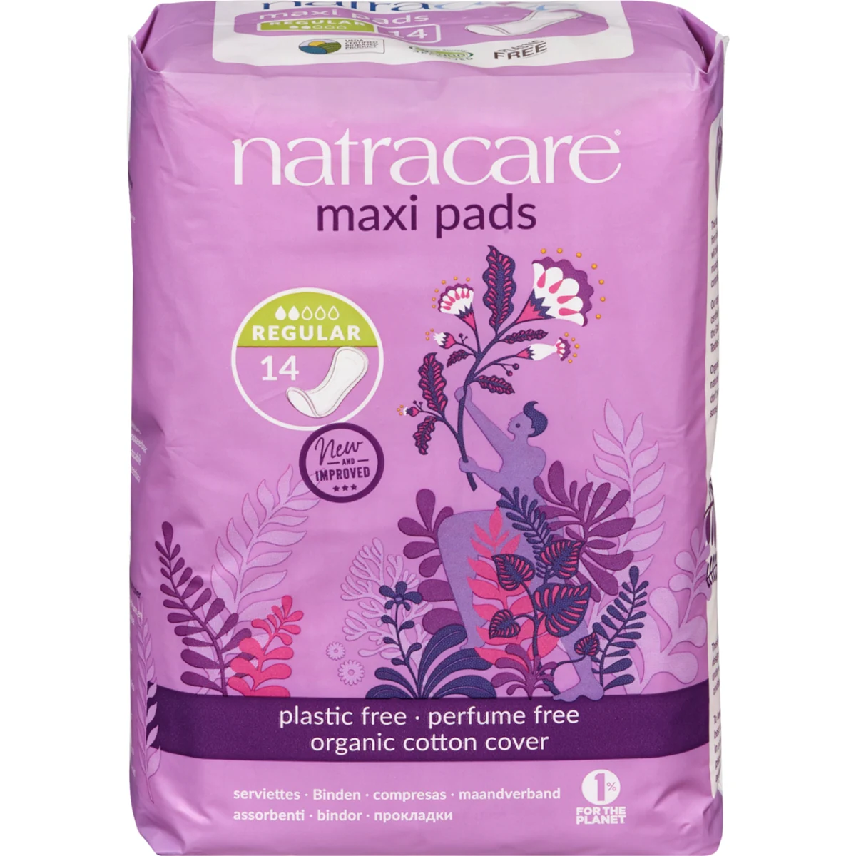 Serviettes naturelles Maxi, régulières