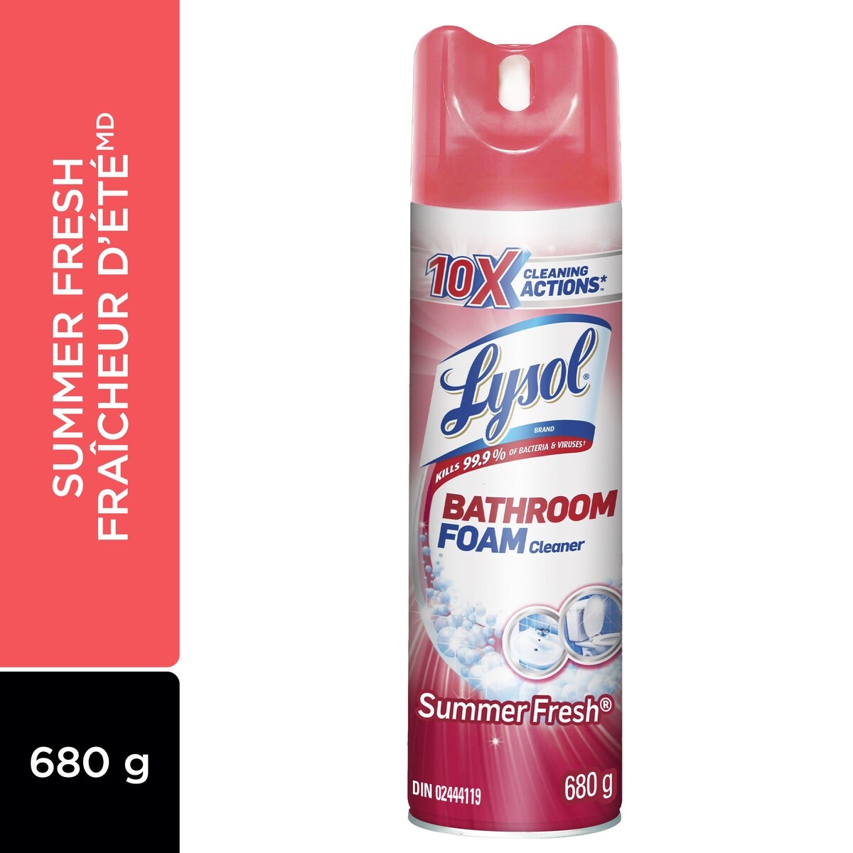 Mousse nettoyante pour salle de bain en aérosol parfum Fraîcheur dété
