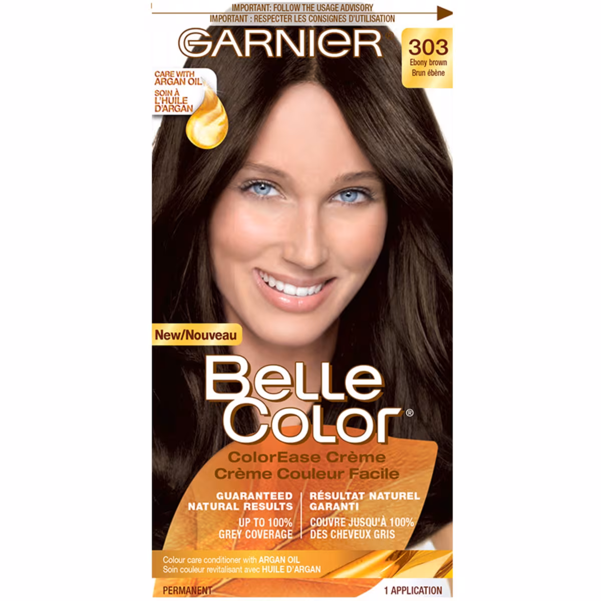 Colorant capillaire Belle Color 303 brun ébène