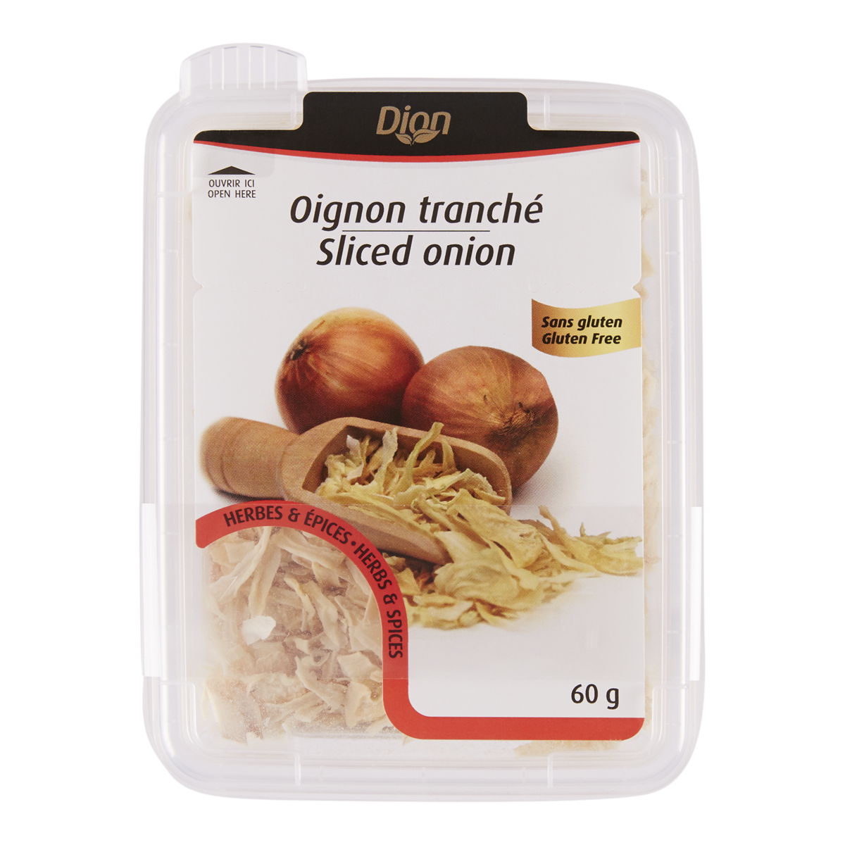 Oignons, tranchés