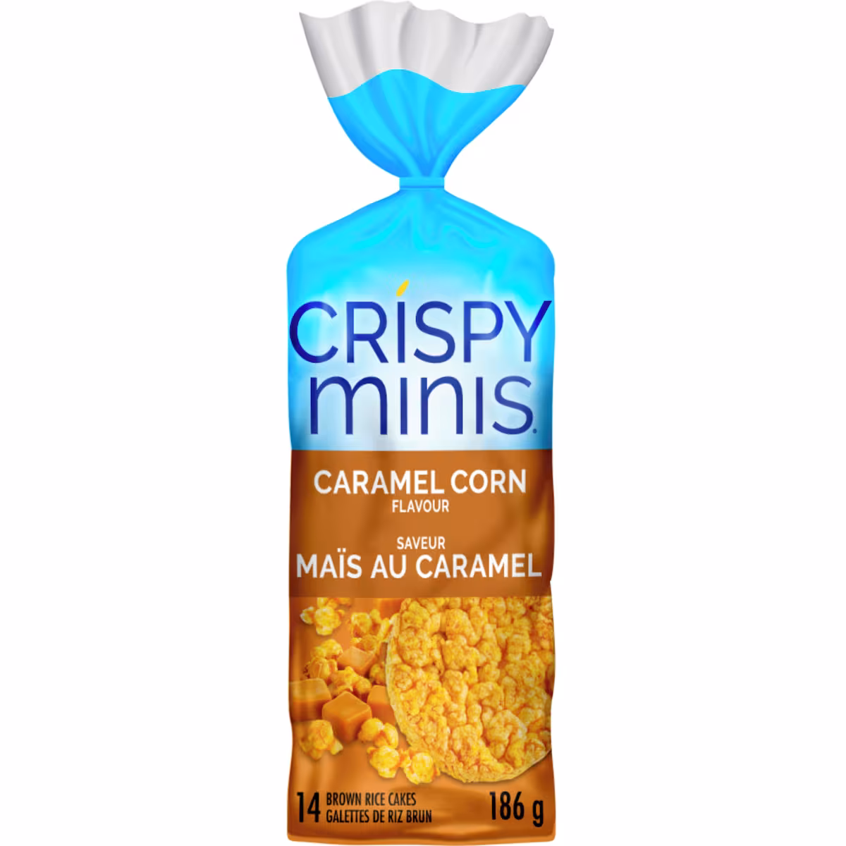 Crispy Minis Galettes de riz brun Saveur Maïs au caramel