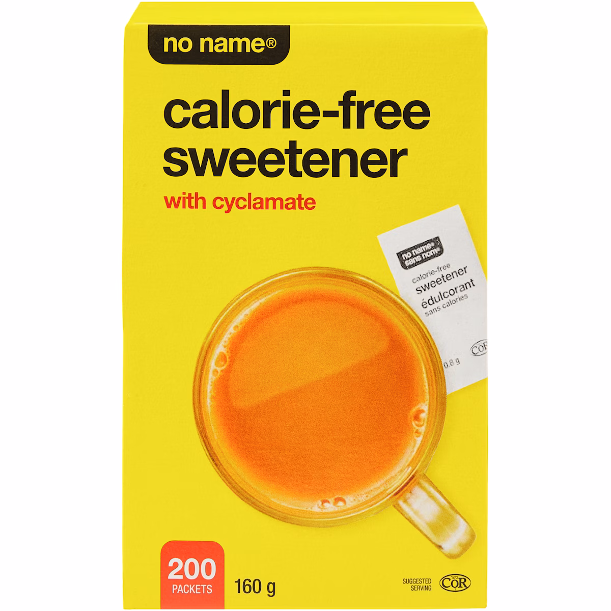 Sachets d'édulcorant sans Calories