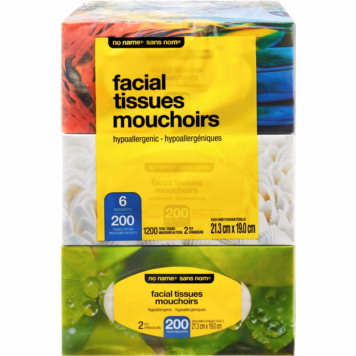 Mouchoirs 2plis, 6boîtes