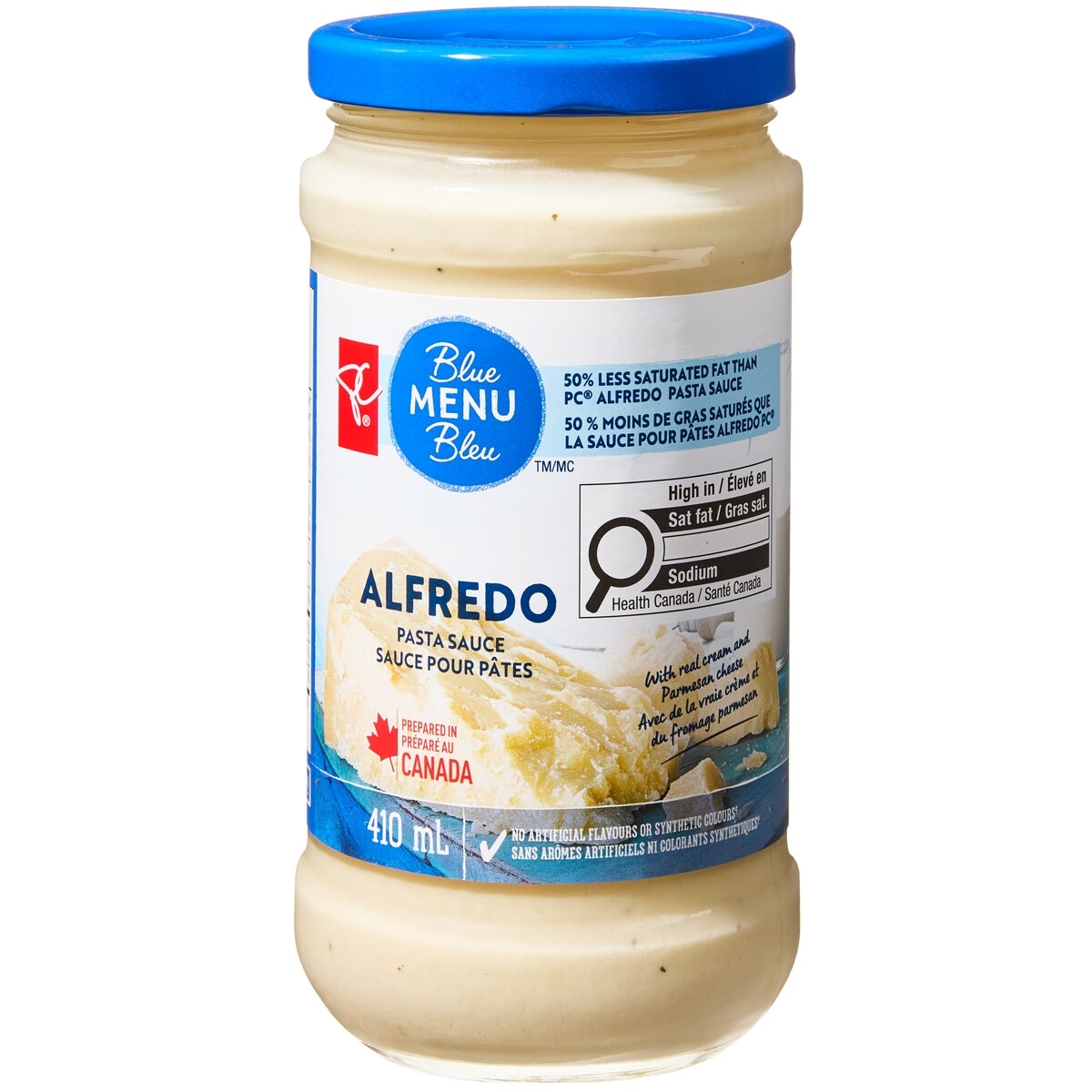 Sauce pour pâtes alfredo Menu bleu
