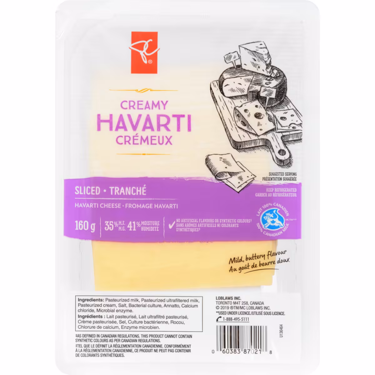 Fromage Havarti Crémeux en tranches