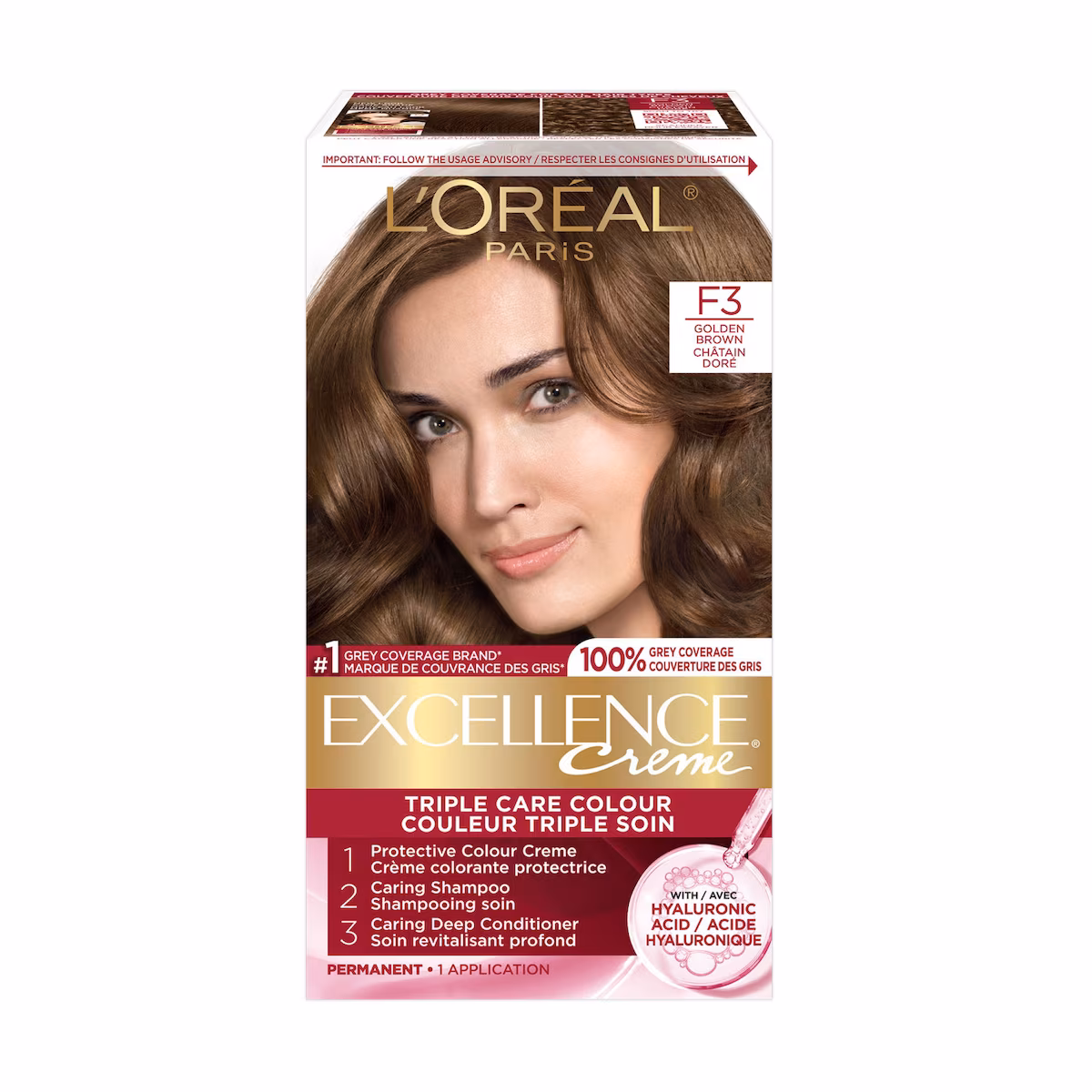 Colorant F3 châtain doré Excellence Crème