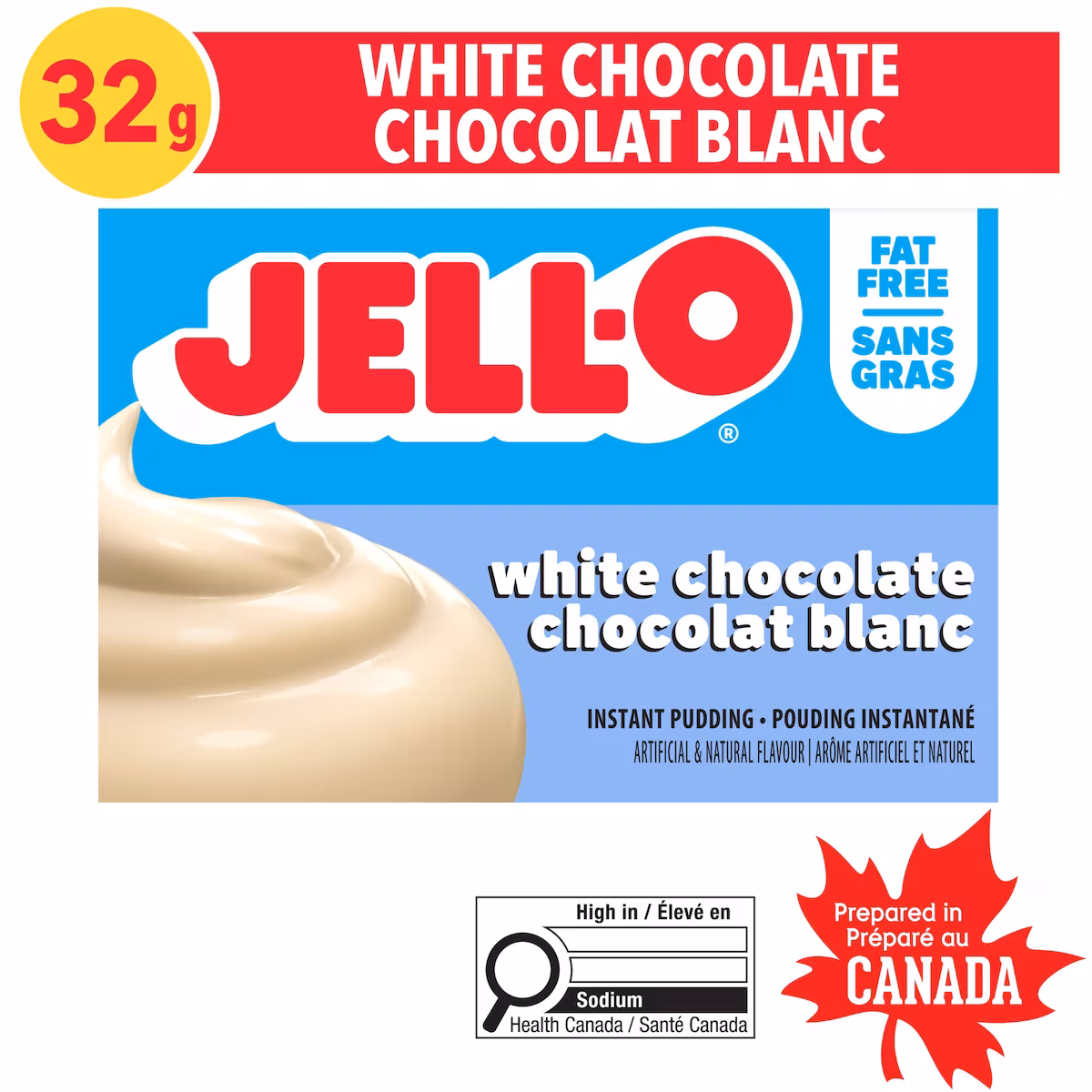 Pouding instantané sans gras Chocolat blanc