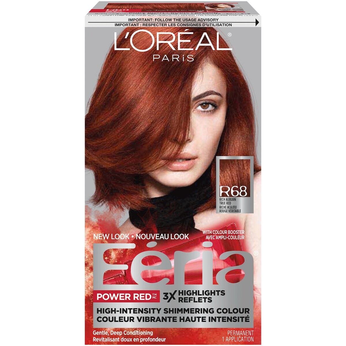 Feria Power Red R68 Riche Acajou Rouge Véritable