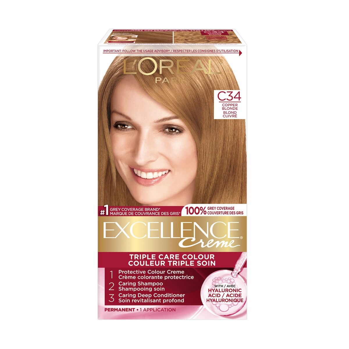 Crème colorante Excellence Crème C34 blond cuivré