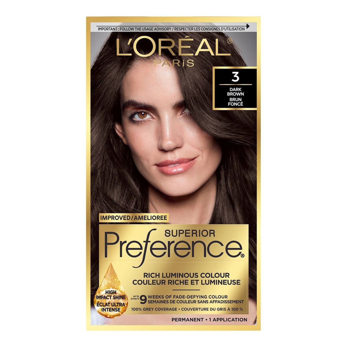 Colorant capillaire 3 brun foncé Superior Preference