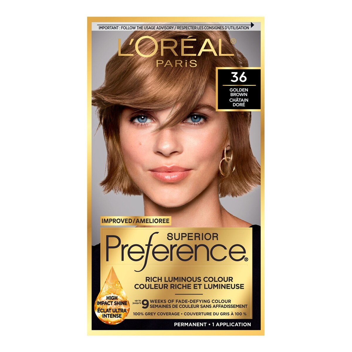 Colorant capillaire 36 châtain doré Superior Preference
