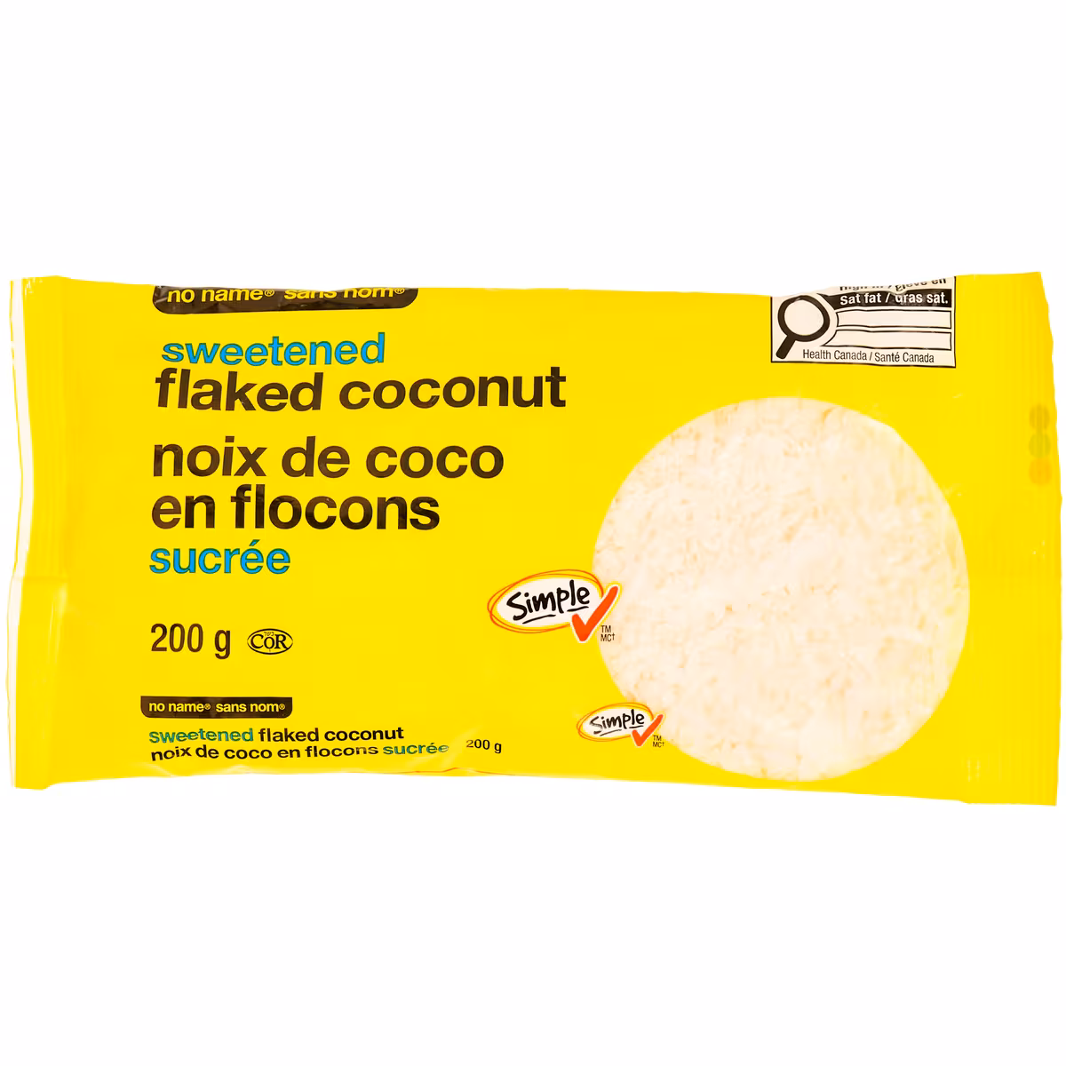 Noix de coco en flocons sucrée
