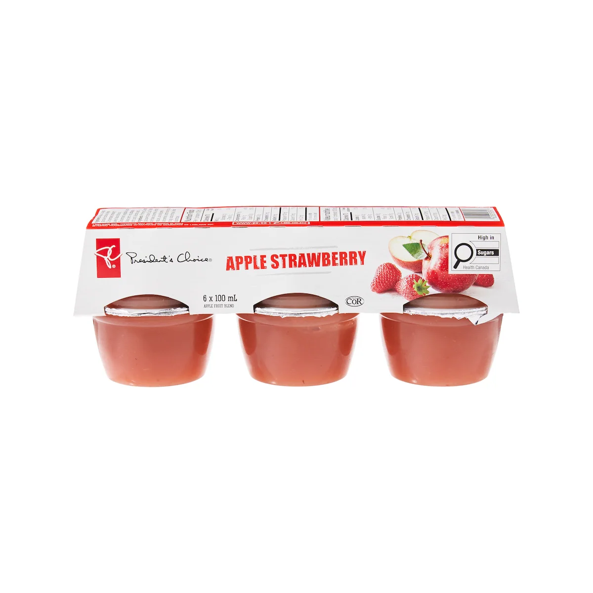 Compote de pommes, pommes et fraises