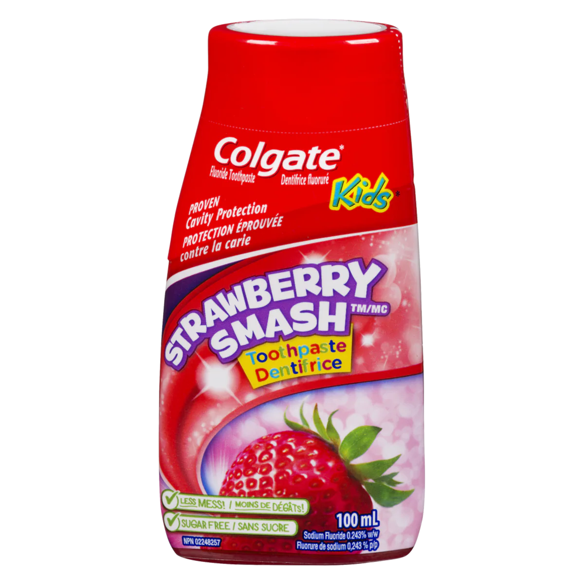 Dentifrice Et Rince-Bouche 2 En 1 Pour Enfants En Gel Liquide Strawberry Smash