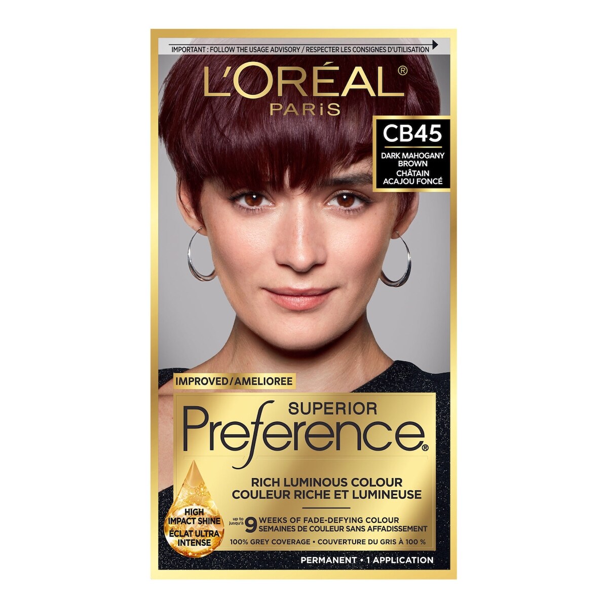 Coloration CB45 châtain foncé acajou Superior Preference