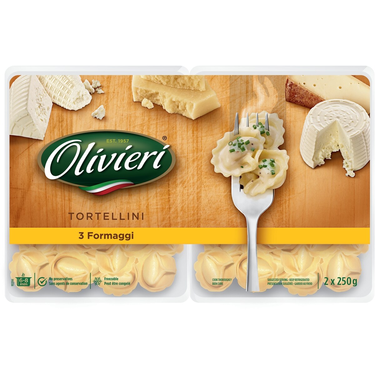 Tortellini au fromage, emballage duo