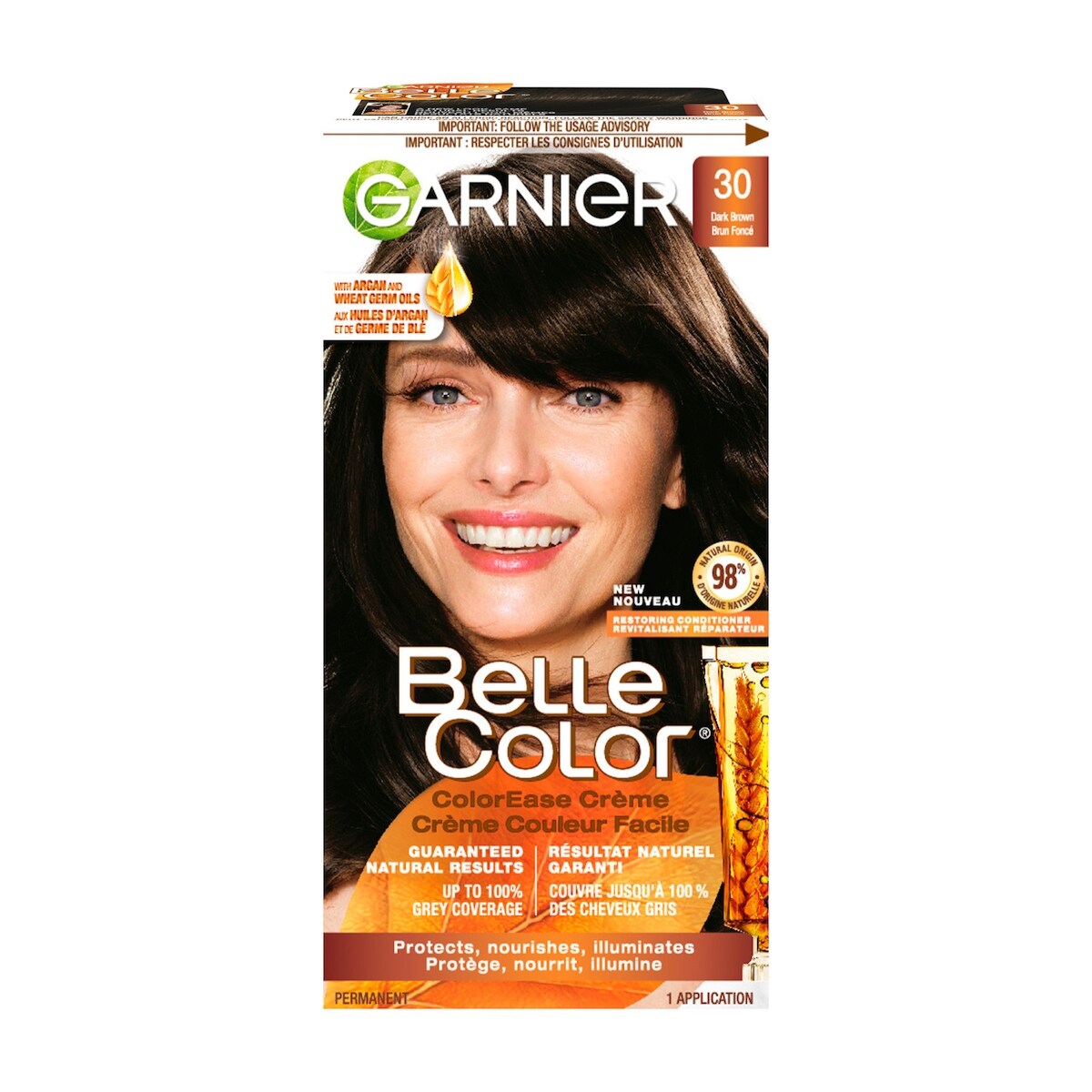 Colorant capillaire 30 brun foncé Belle Color