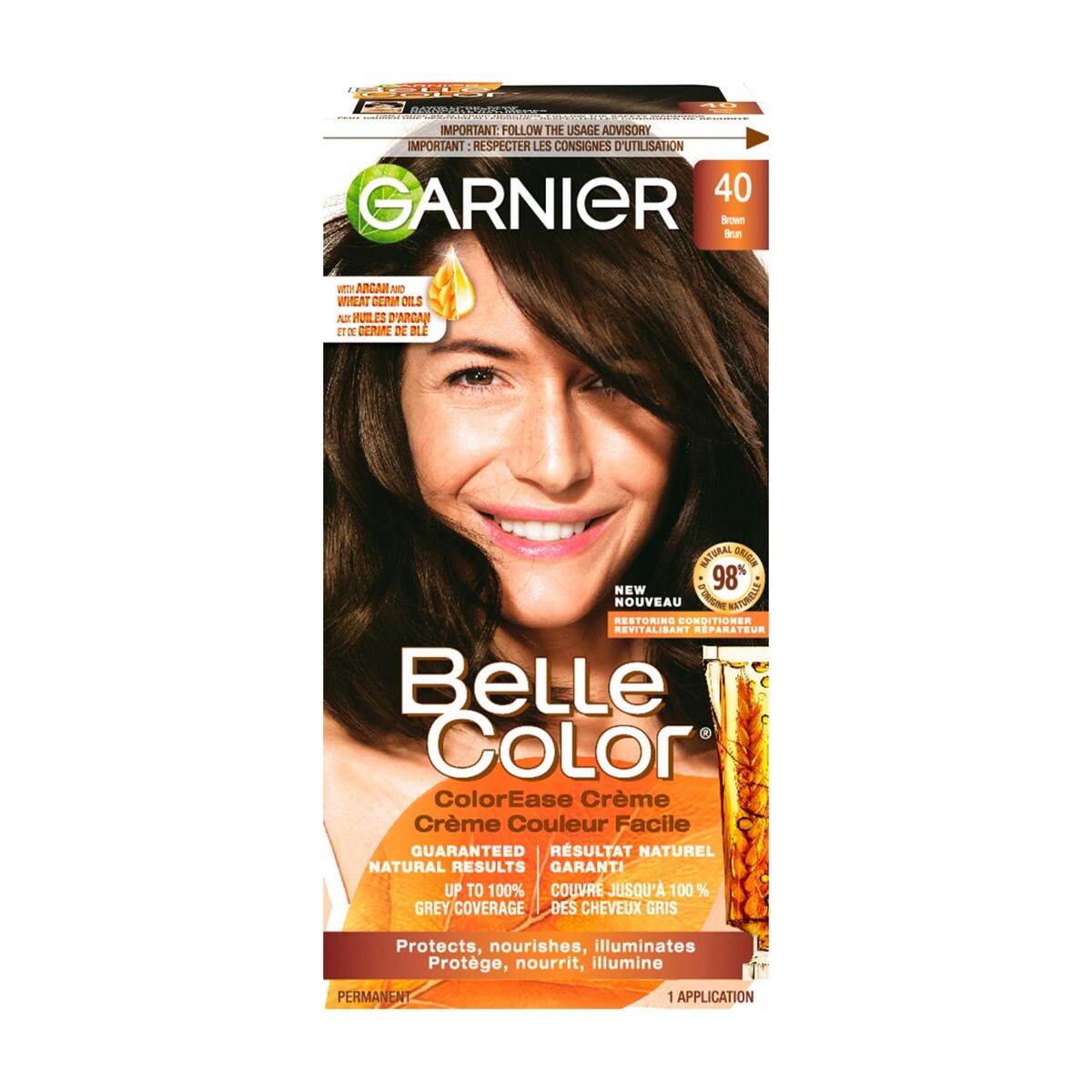 Colorant capillaire40 brun Belle Color