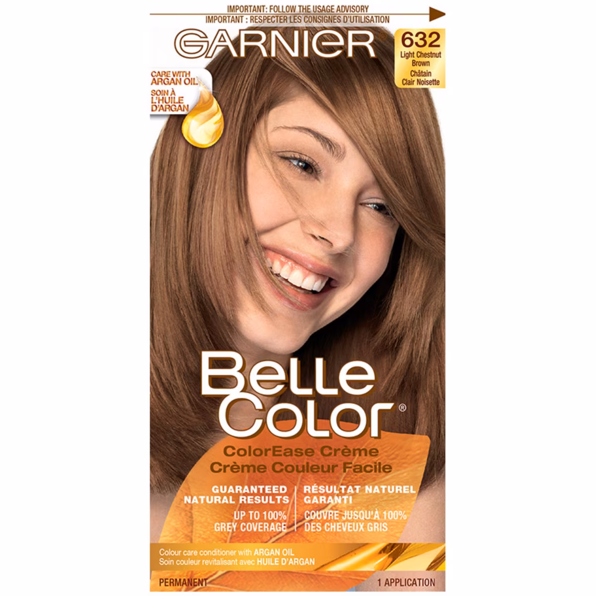 Colorant capillaire 632 châtain clair noisette Belle Color