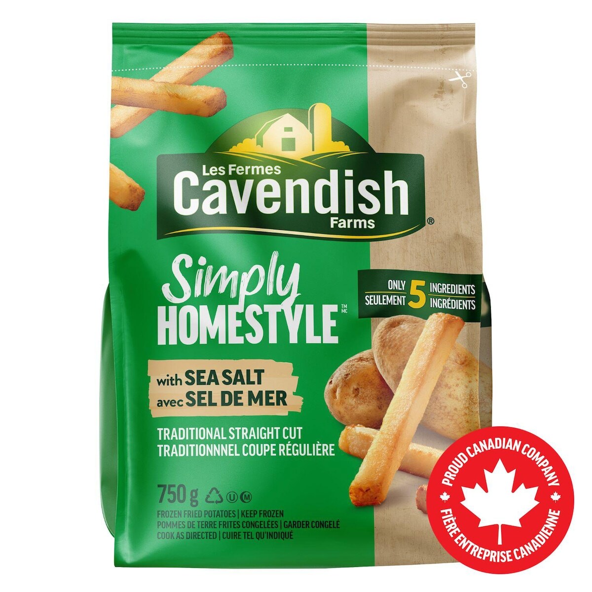 Les Fermes Cavendish Les Paysannes Coupe Reguliere Traditionelle (750G)