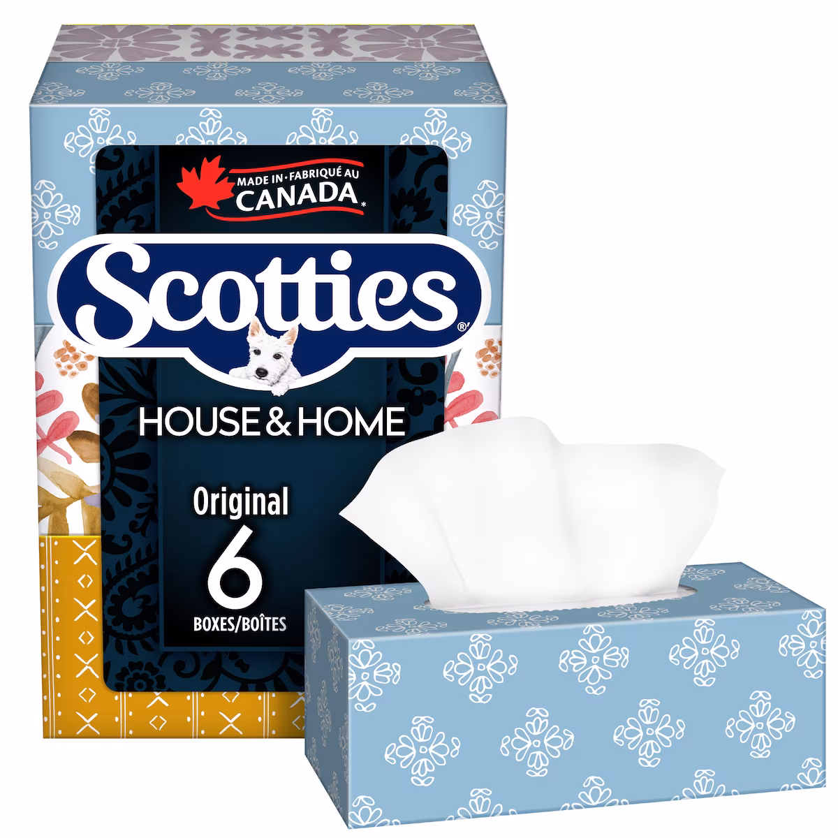 Mouchoirs, 6 boîtes de 126 feuilles chacune