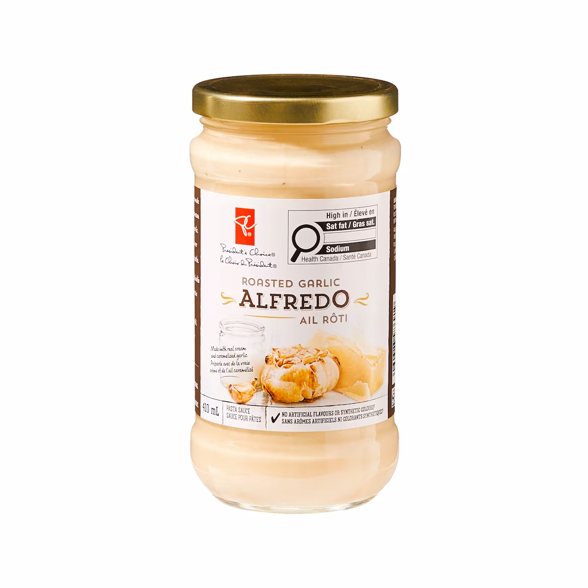 Sauce pour pâtes alfredo à lail rôti