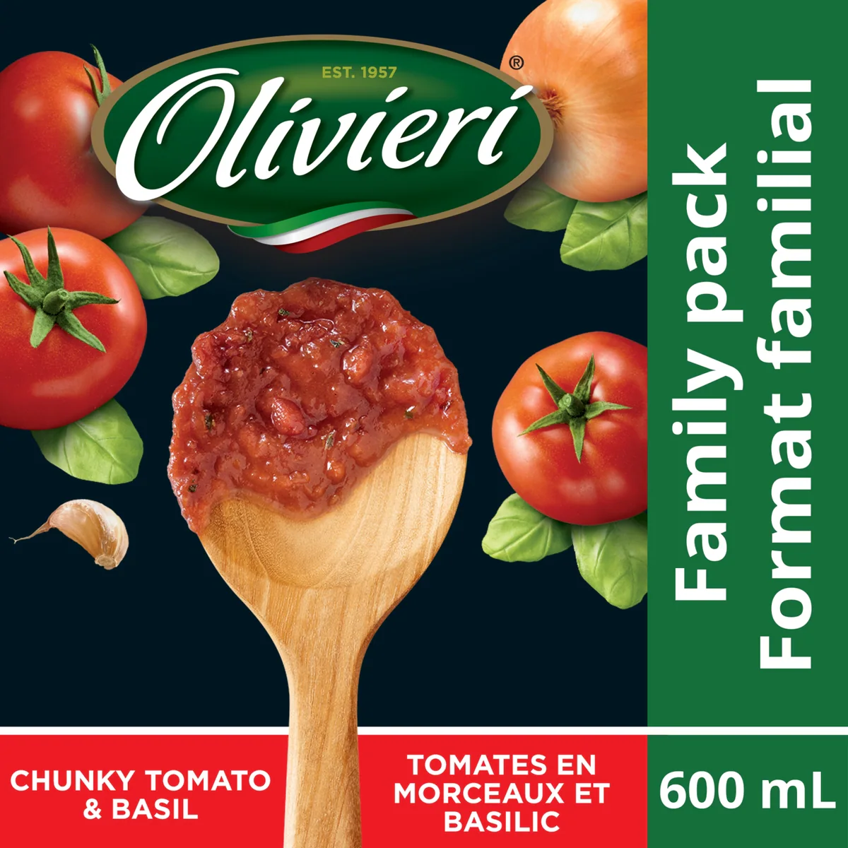 Sauce pour pâtes morceaux tomates aux fines herbes