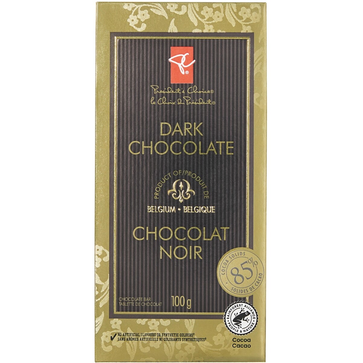 Chocolat noir 85% cacao solide