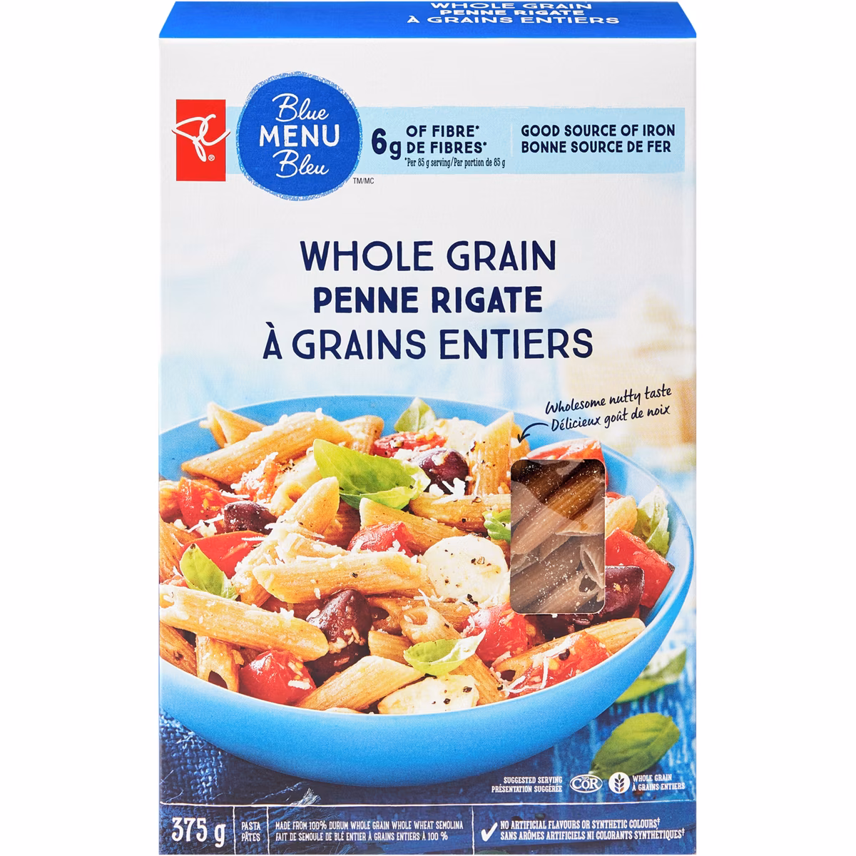 Penne rigate à grains entiers