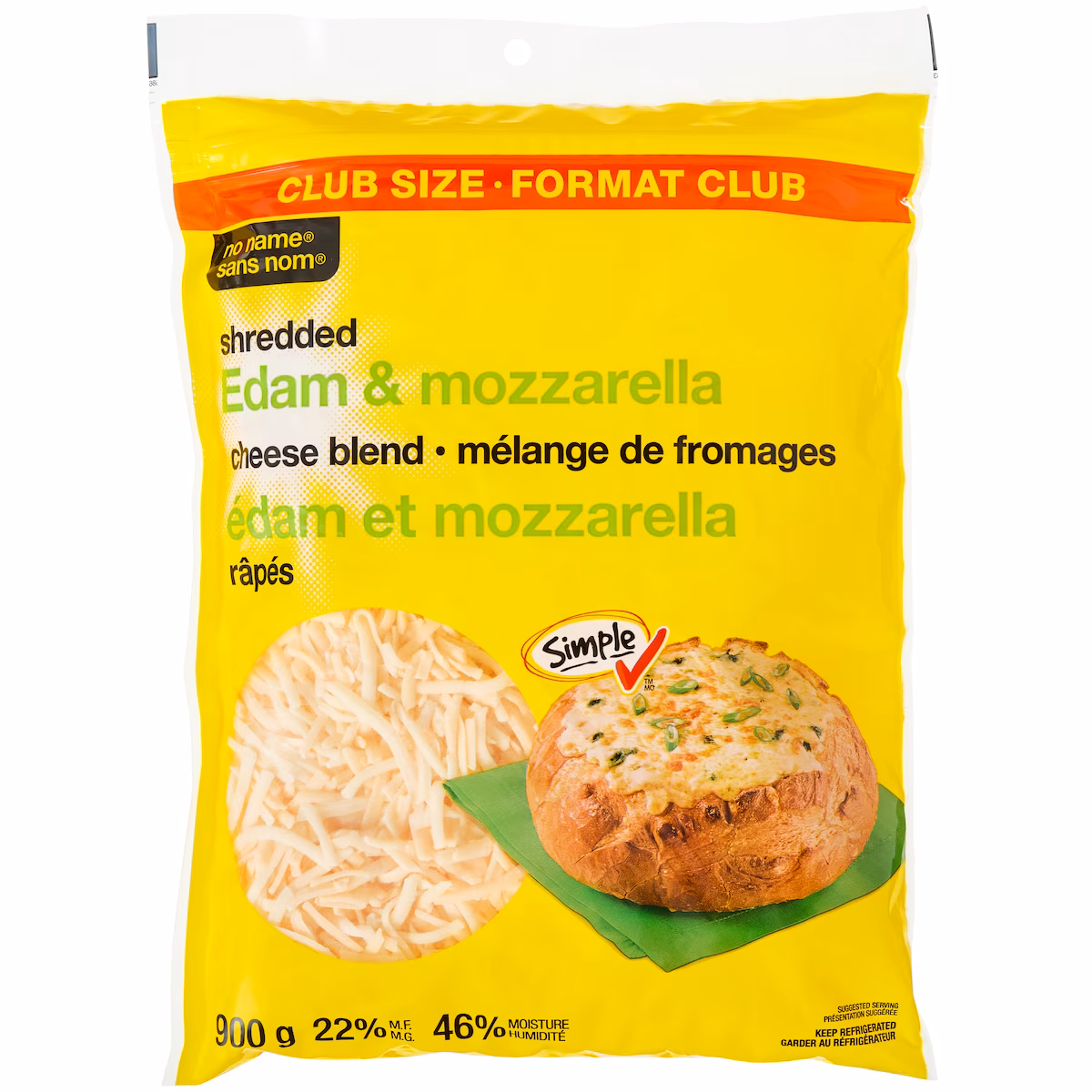 Mélange de fromages édam et mozzarella râpés