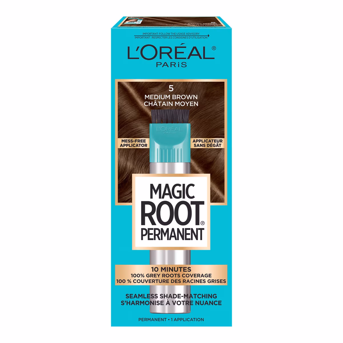 Colorant capillaire nuance 5 Châtain moyen Root Rescue