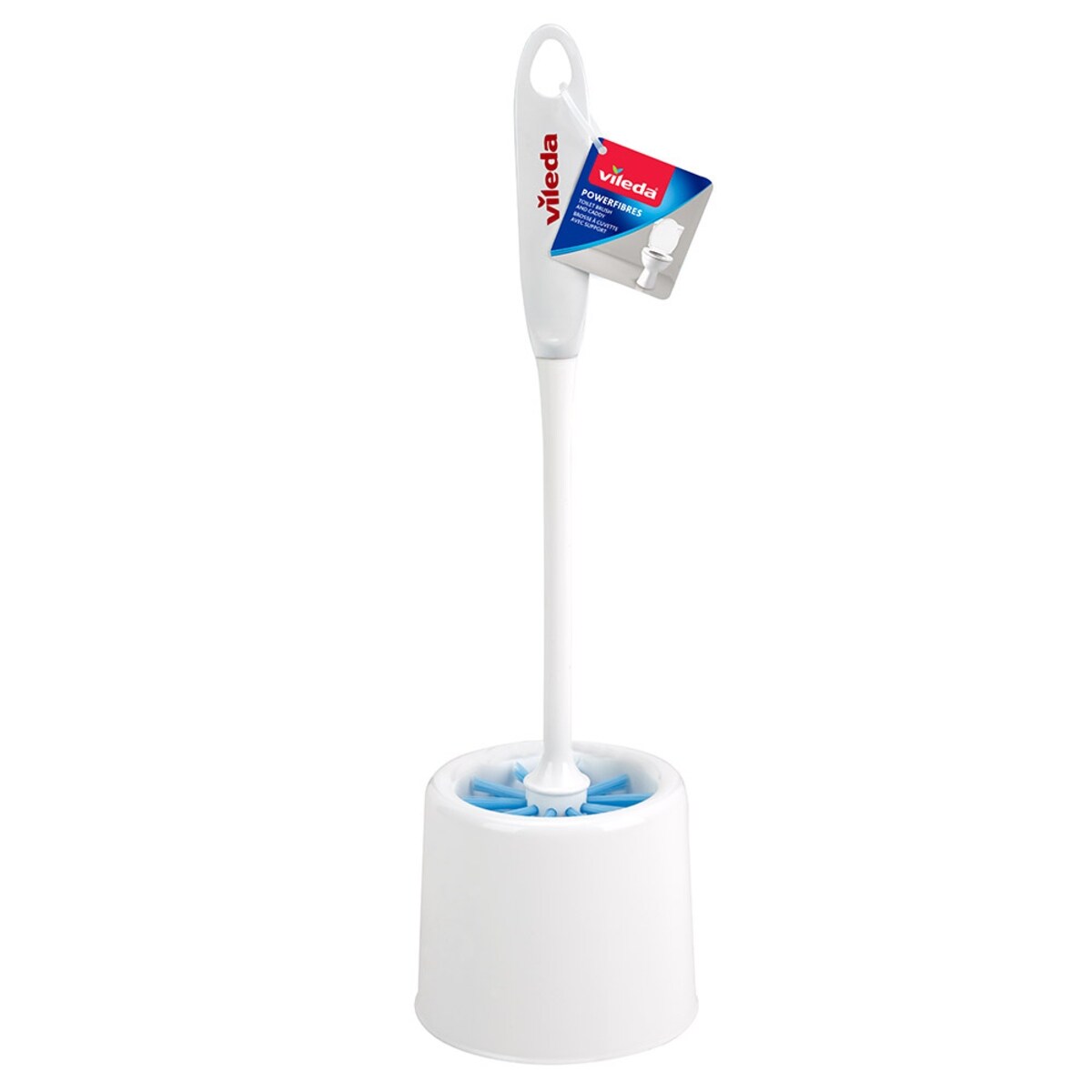 Brosse à cuvette Powerfibres avec support