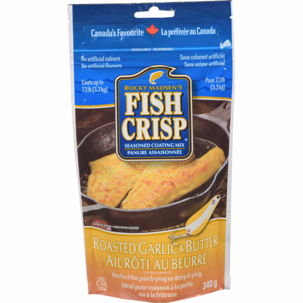 Panure assaisonnement Fish Crisp ail rôti et beurre