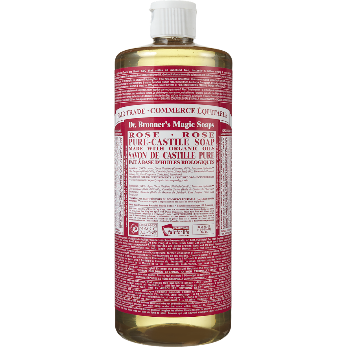 Savon de Castille pur liquide rose